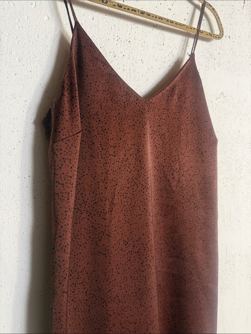 Reitmans Sleek Brown Satin Slip Dress - Picture 10 of 15